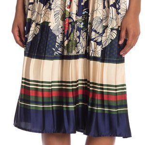 Dalia Macphee Floral Multi Pleat Dress 